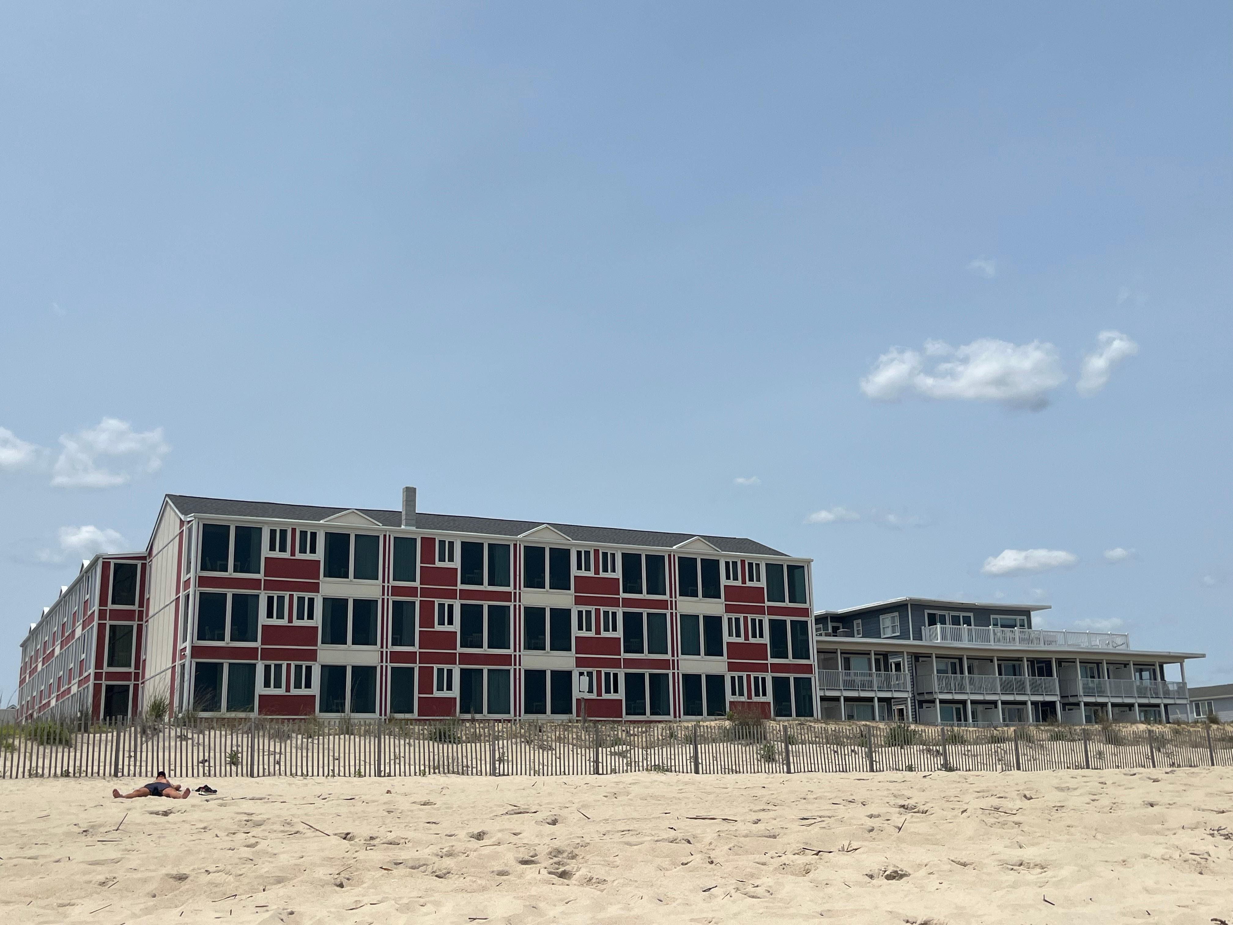 Hotel from the beach