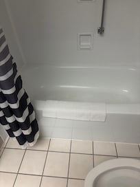 Had to wear my flip flops to shower tub was dirty.