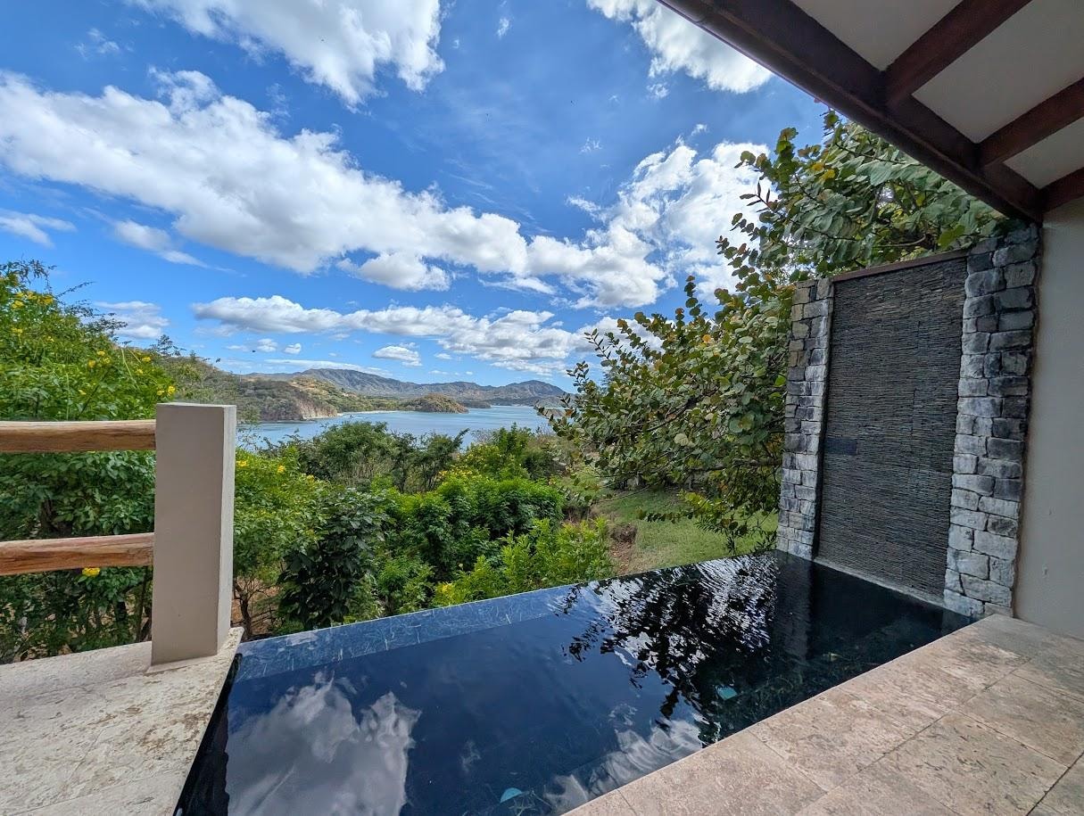 View from our villa and private pool