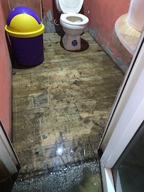 The bathroom as we found it.
