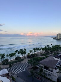 Ocean view from the balcony view in the morning.