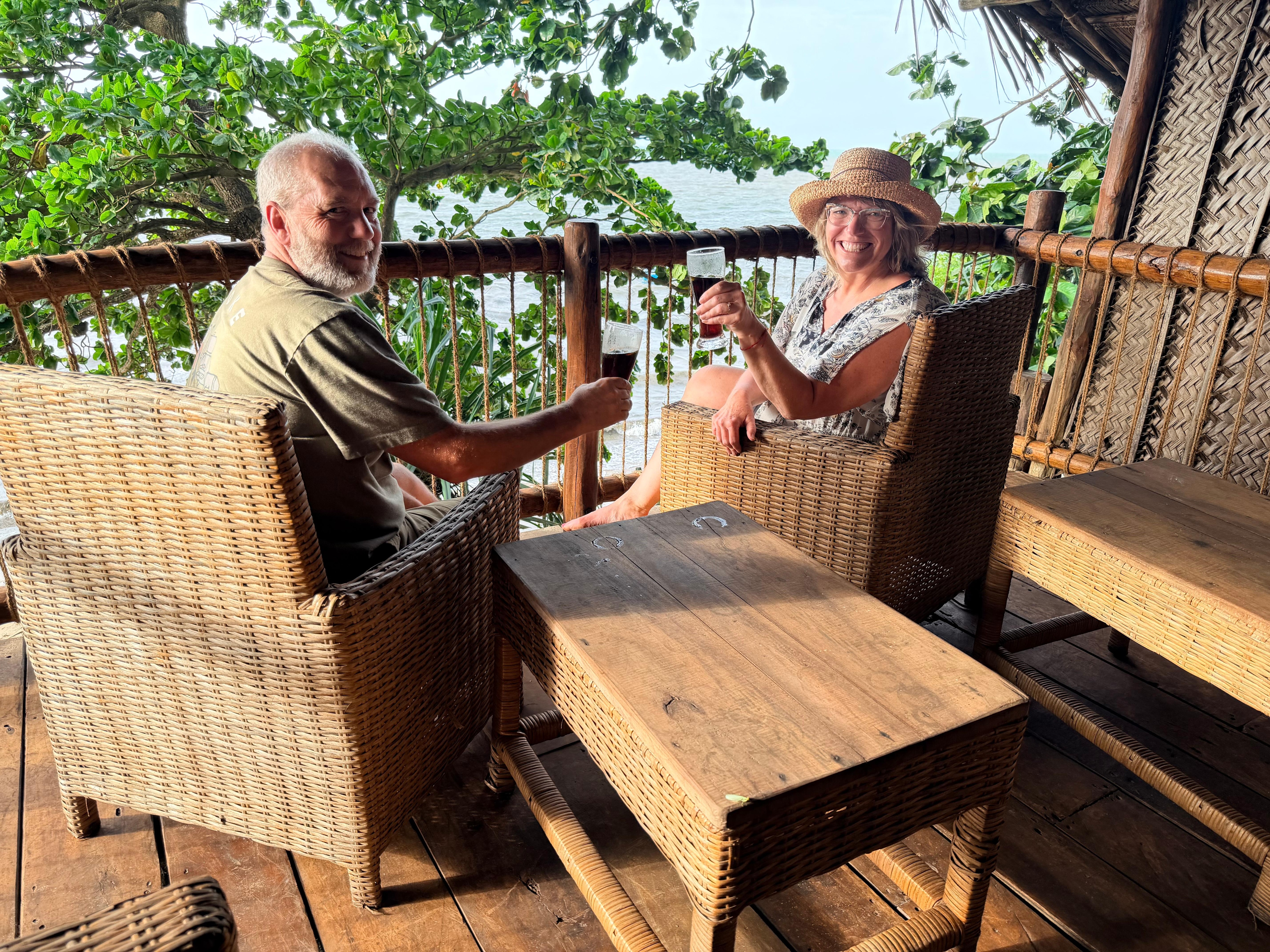 There’s a bar on site with a beautiful breeze on the upper floor!