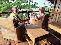 There’s a bar on site with a beautiful breeze on the upper floor!