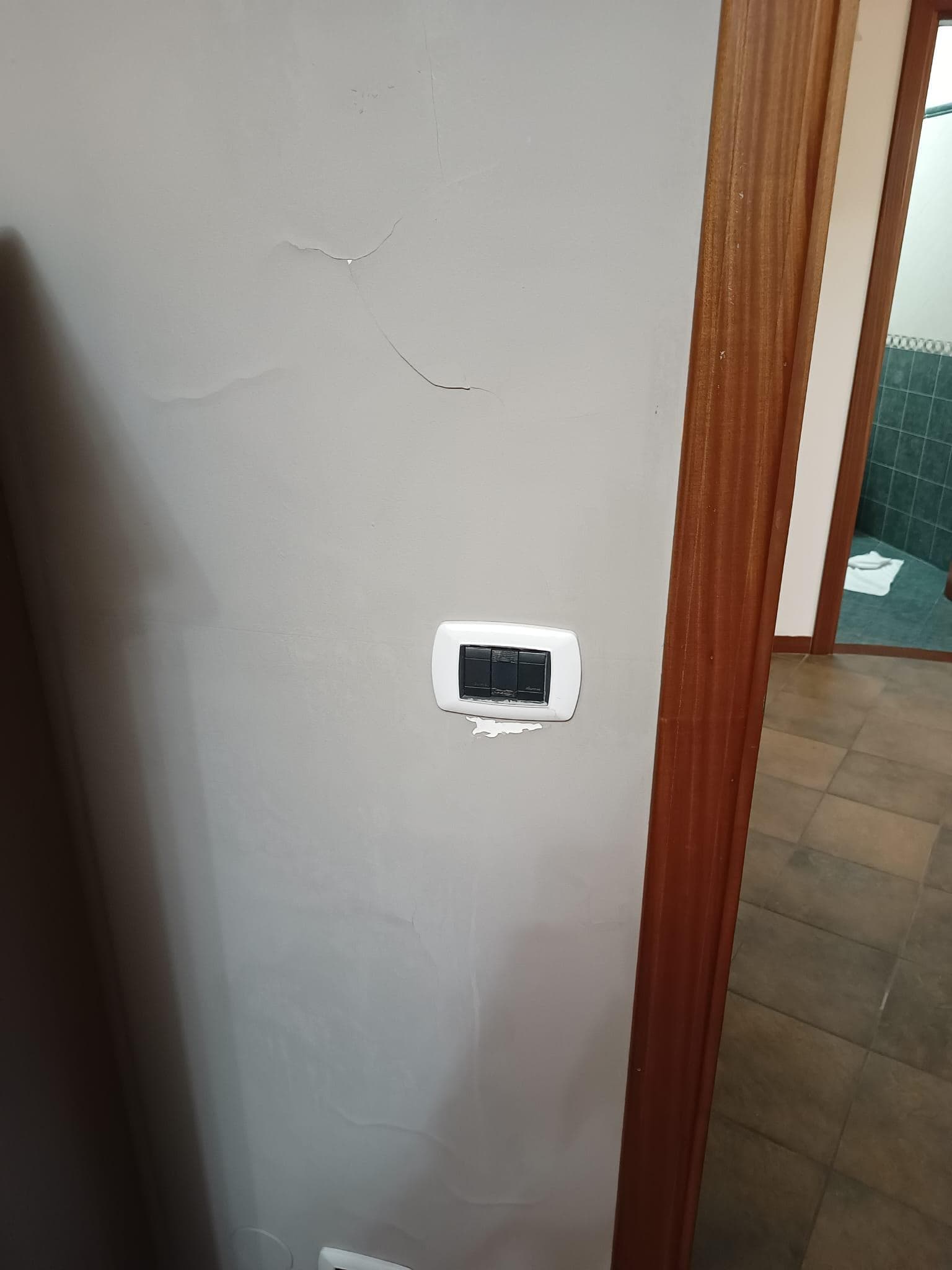 Some flaking paint in the master bedroom