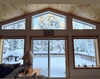 View from kitchen out to front deck.