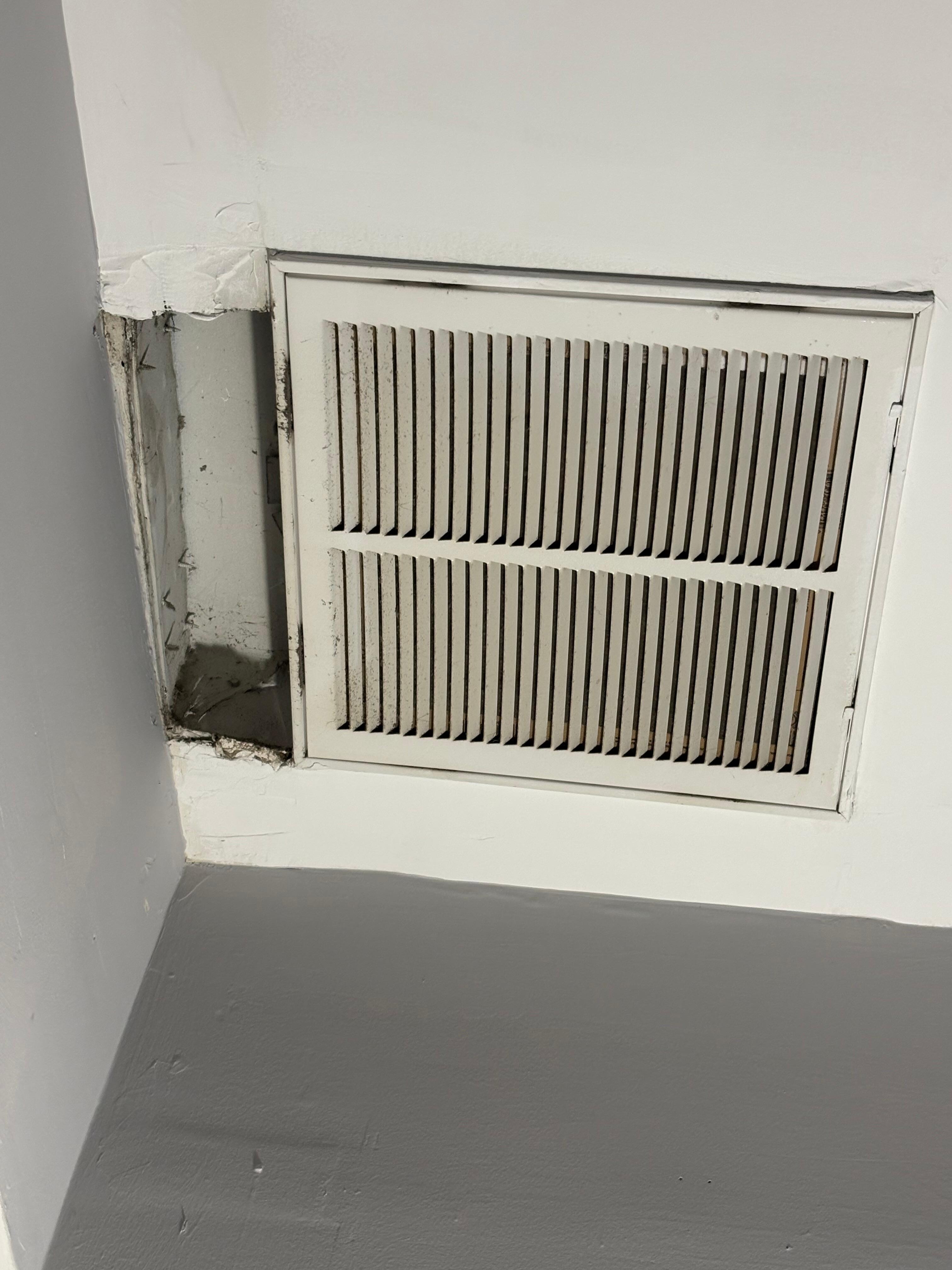 Hole in ceiling of bedroom 