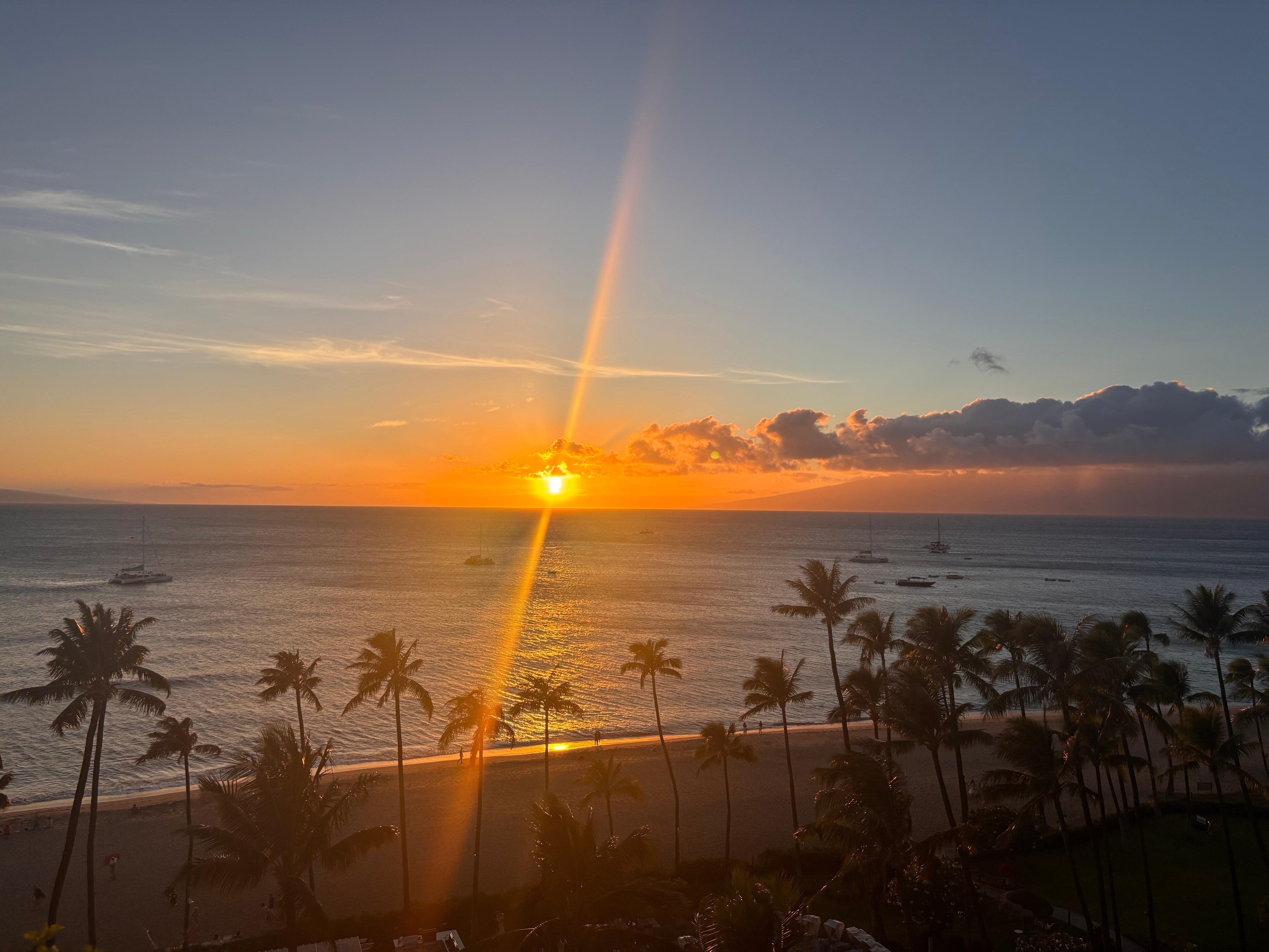 Sunset from the lanai/balcony.  