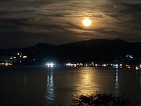 View from balcony - moon rising