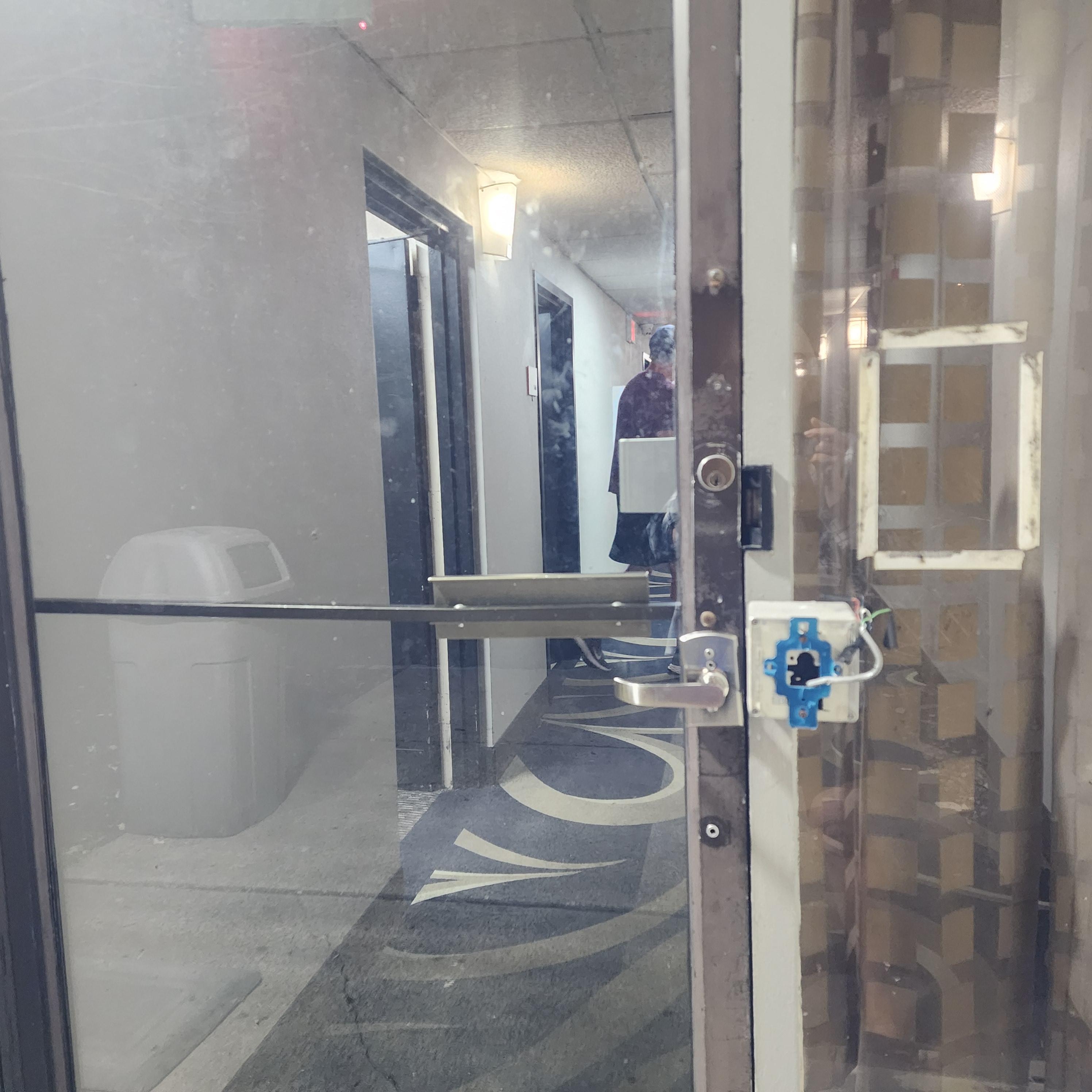 Door to outside. Our room was 1st on left.