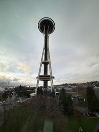 View of the Space Needle in the morning.