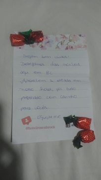 Carta na entrada do quadro