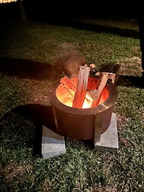 Fire pit delivered to the yard