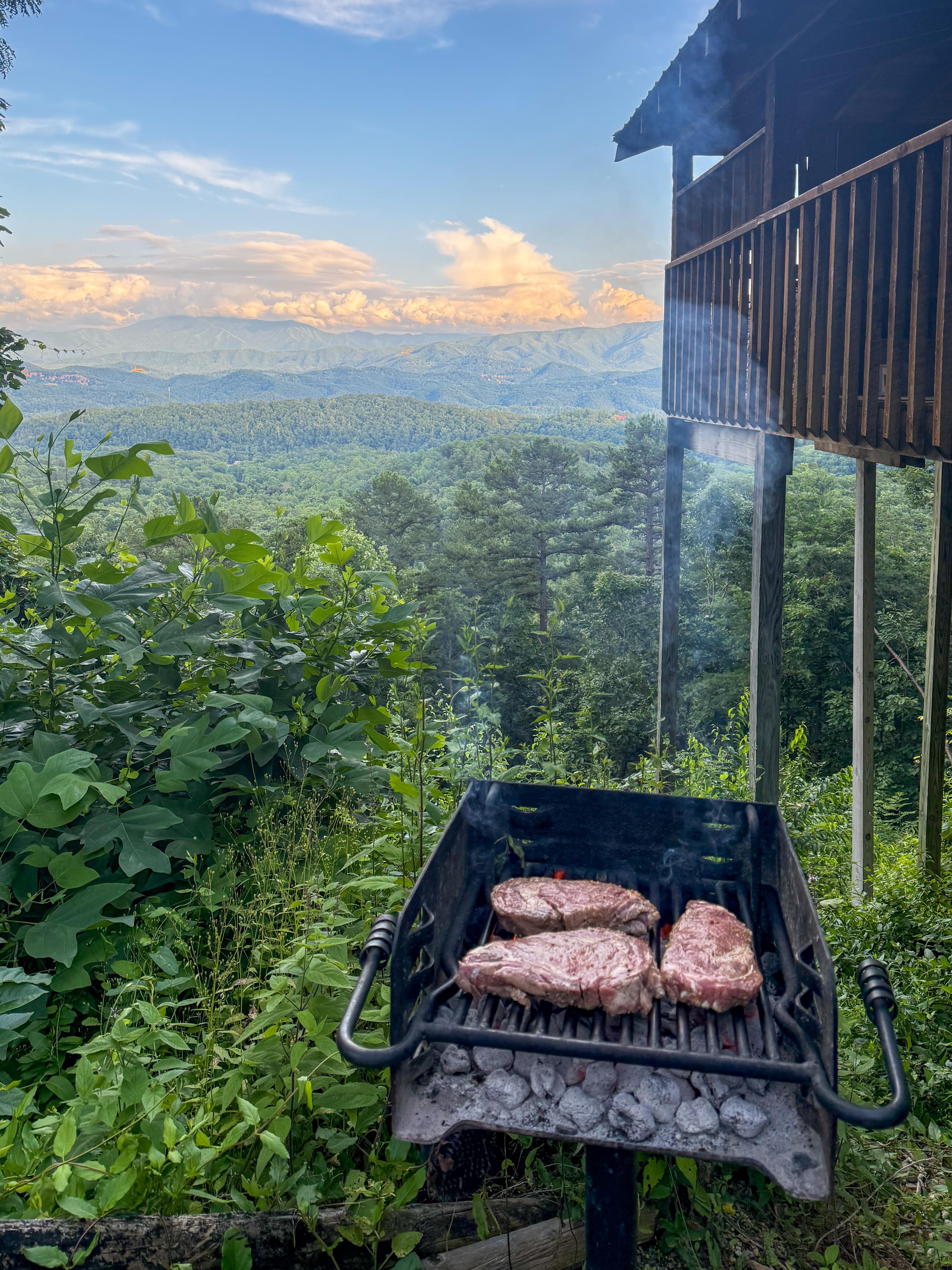 Even the views grilling are exceptional 