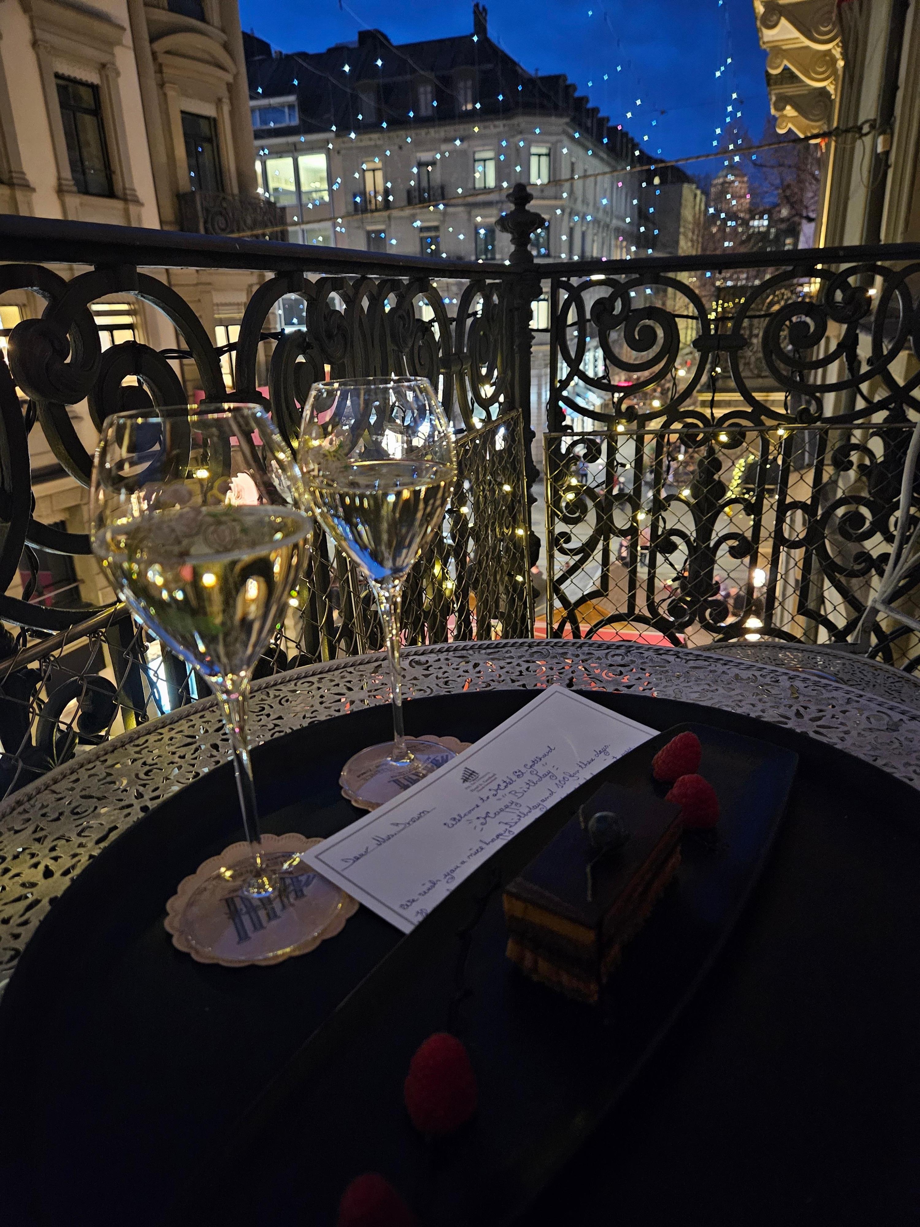 Birthday surprise from the hotel