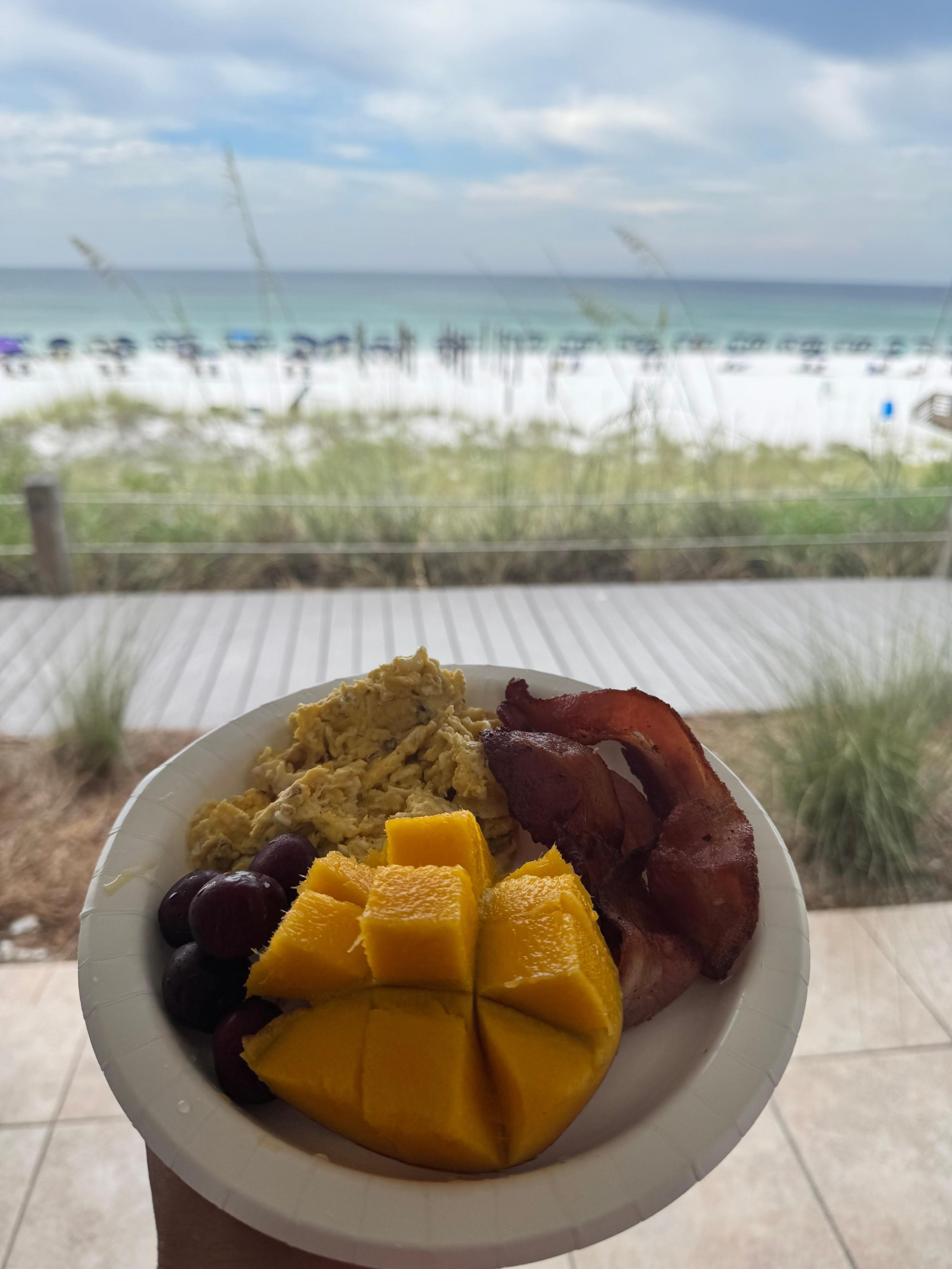 Breakfast on the patio 