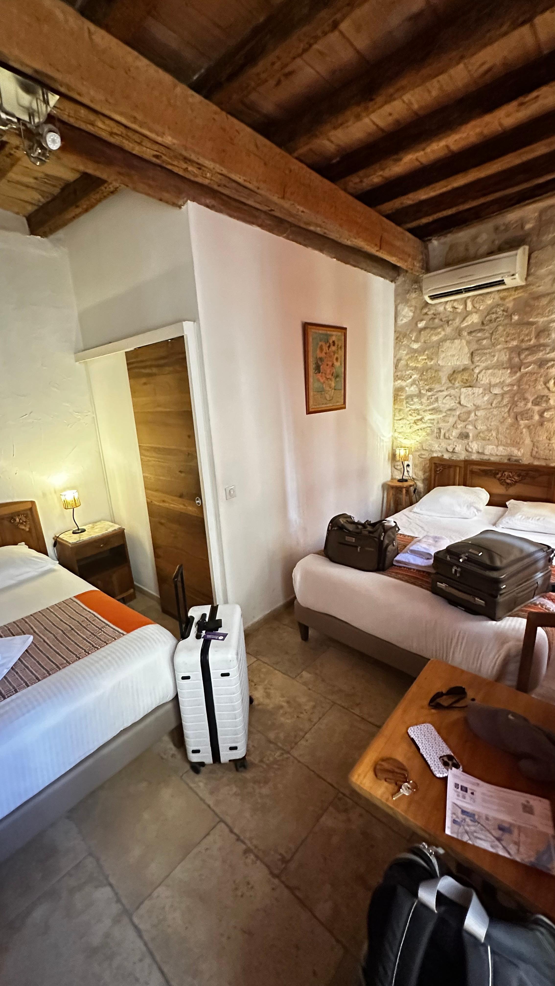 Our ground floor “superior” room with two beds. 