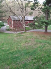 The view of the old barn from the front porch