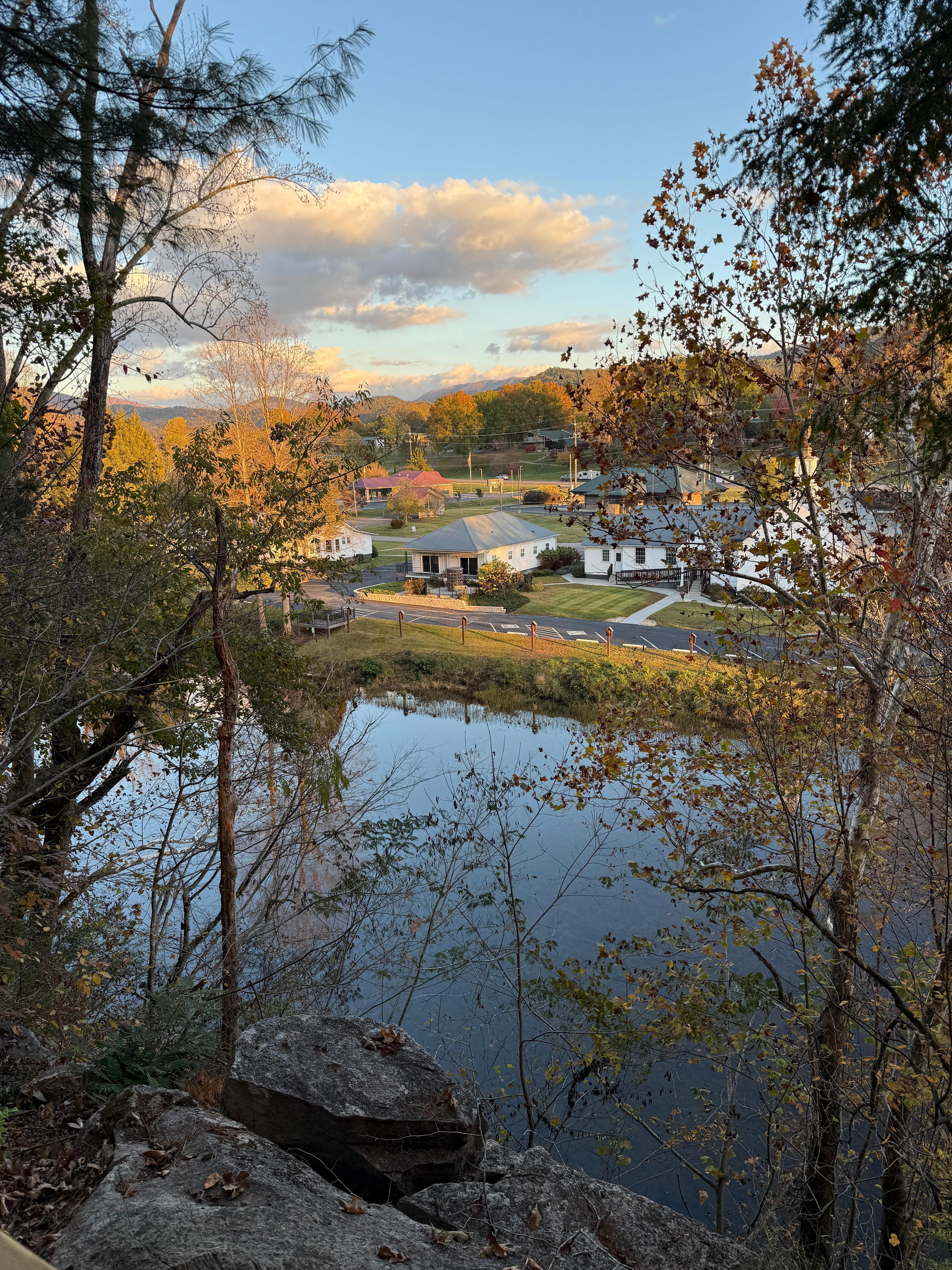 View of Little River and Townsend from lower deck. 