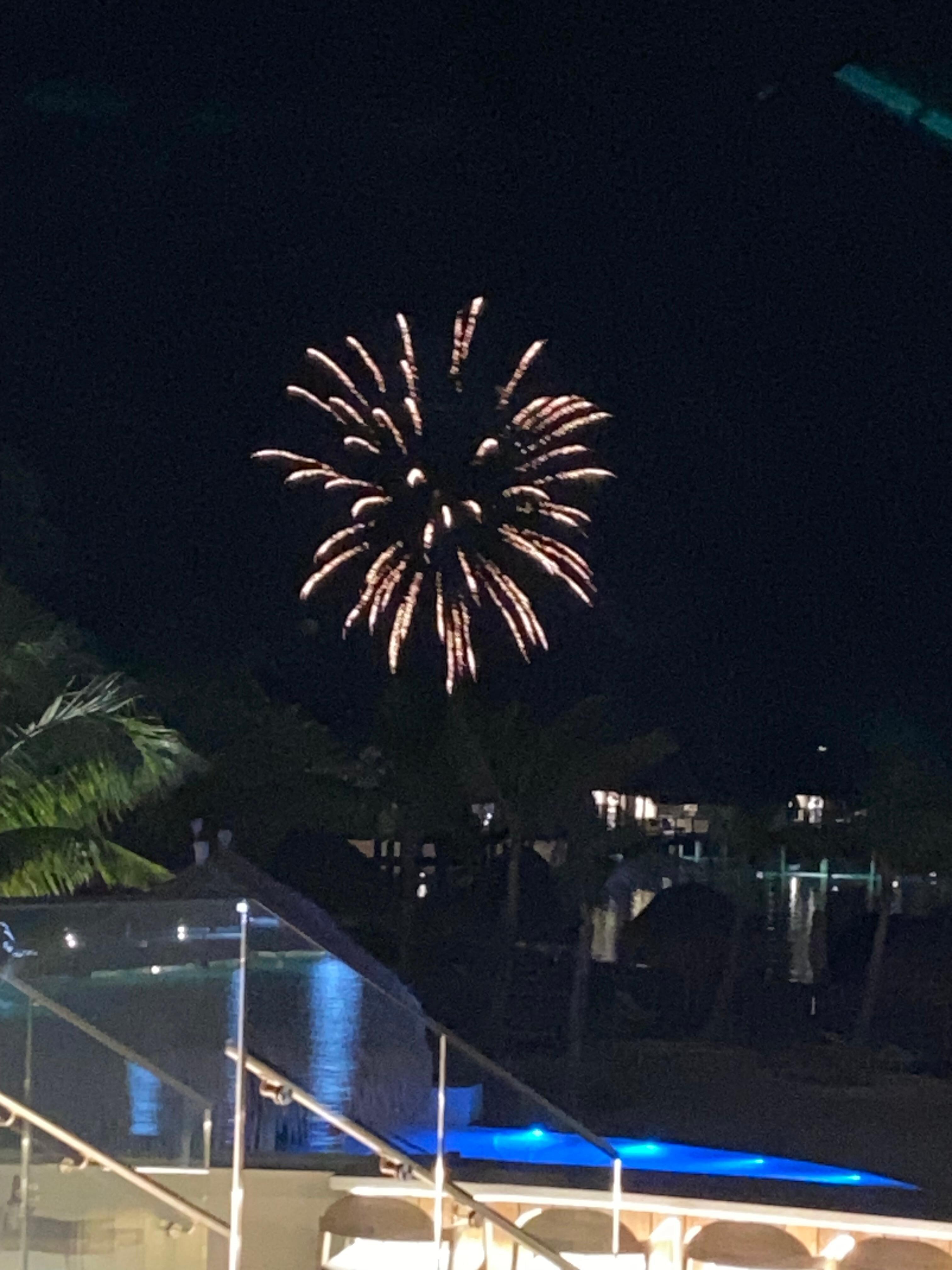 Fireworks on the main island