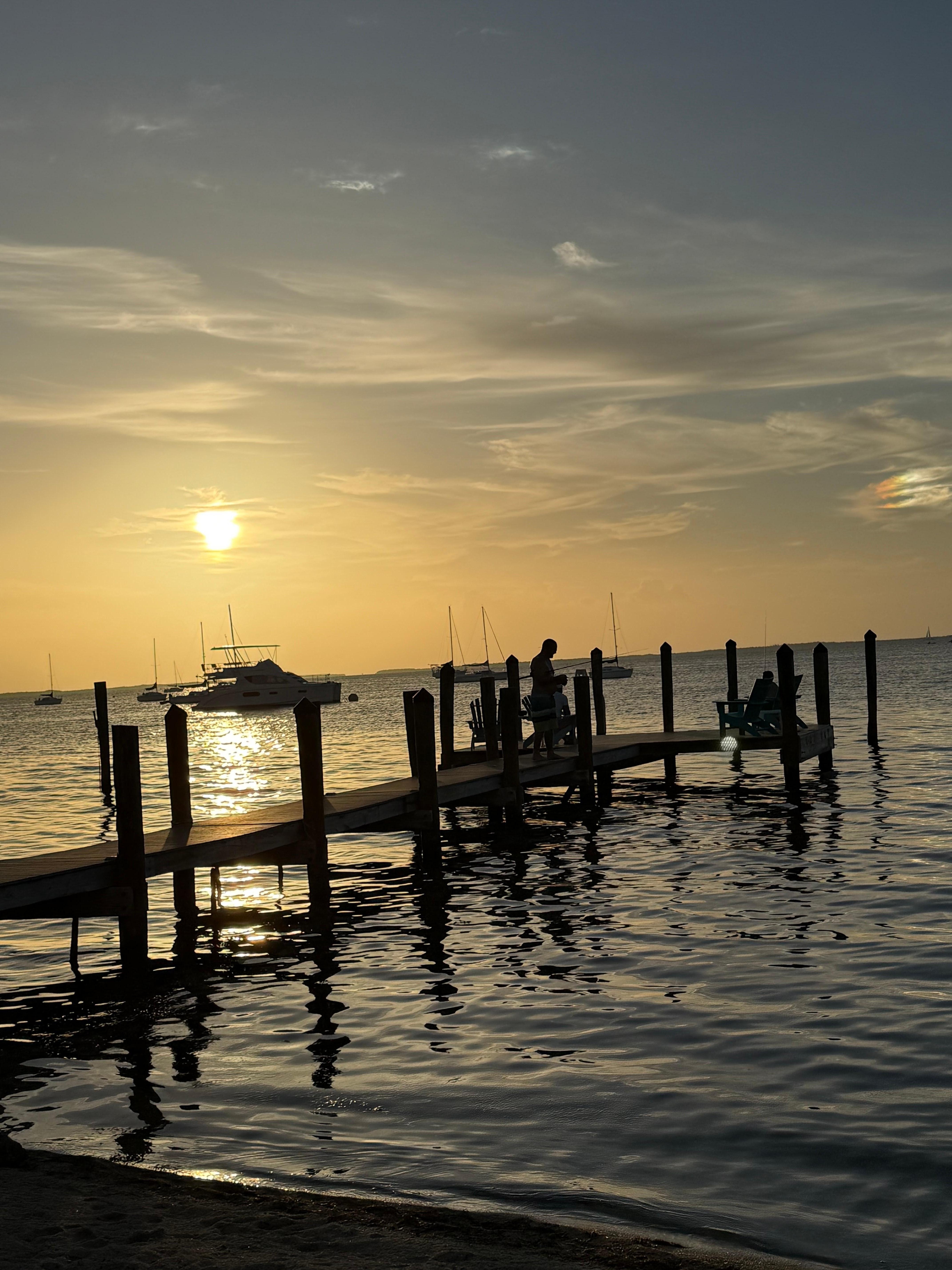 Best sunset we got during our whole trip was right here at the pelican.