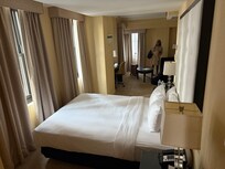 The room we were given with a queen bed