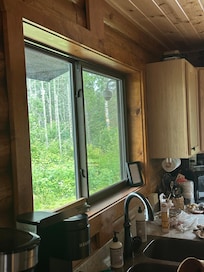 Camera right outside the window clearly line of sight of inside.