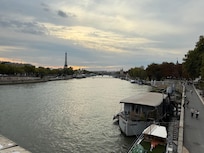 River with Eiffel Tower in the distance