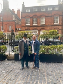 Hotel bellman and yours truly.