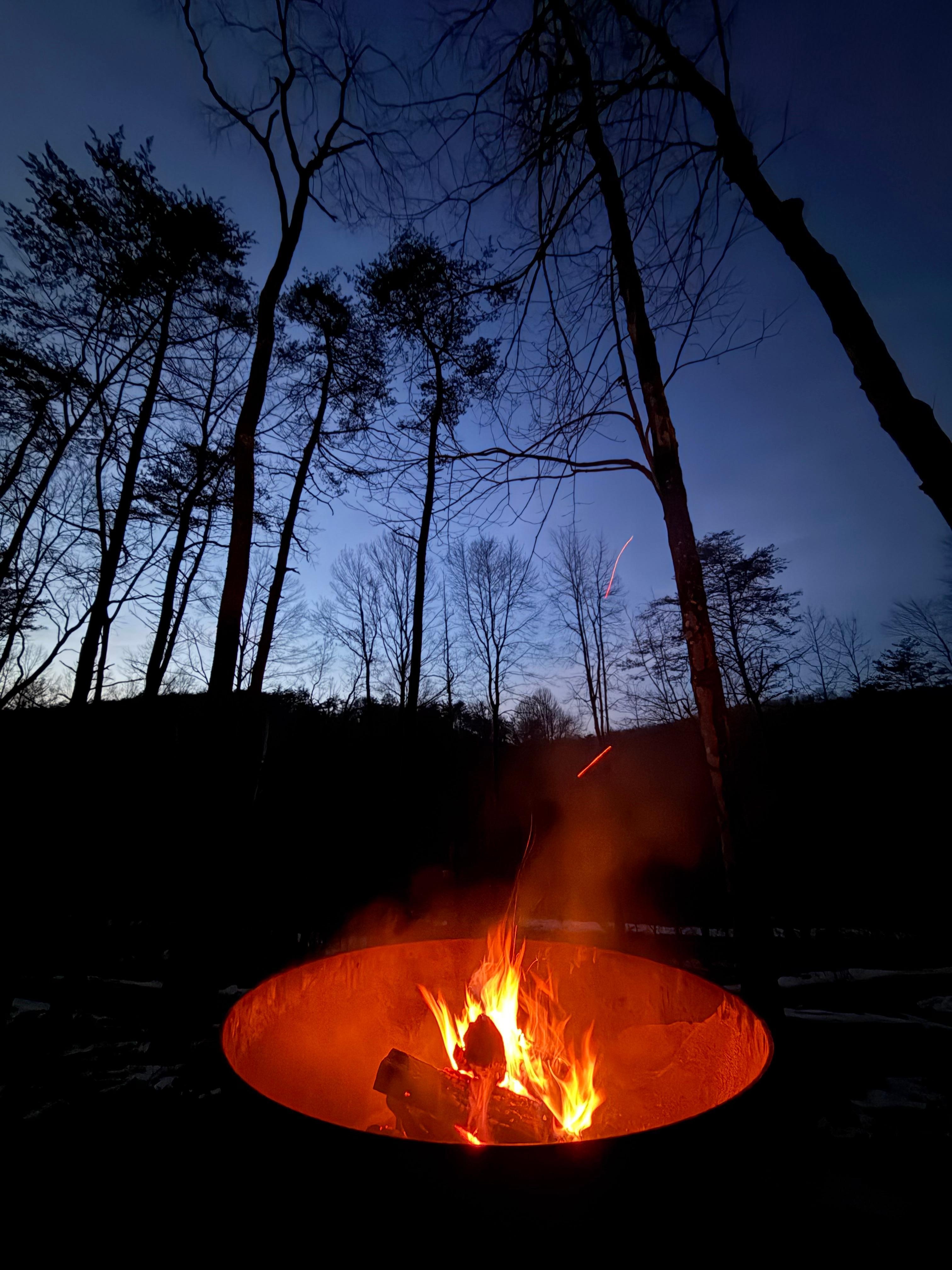 Love a tranquil fire at dusk.