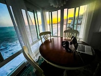 Best kitchen table ever. There’s an amazing view from every angle.