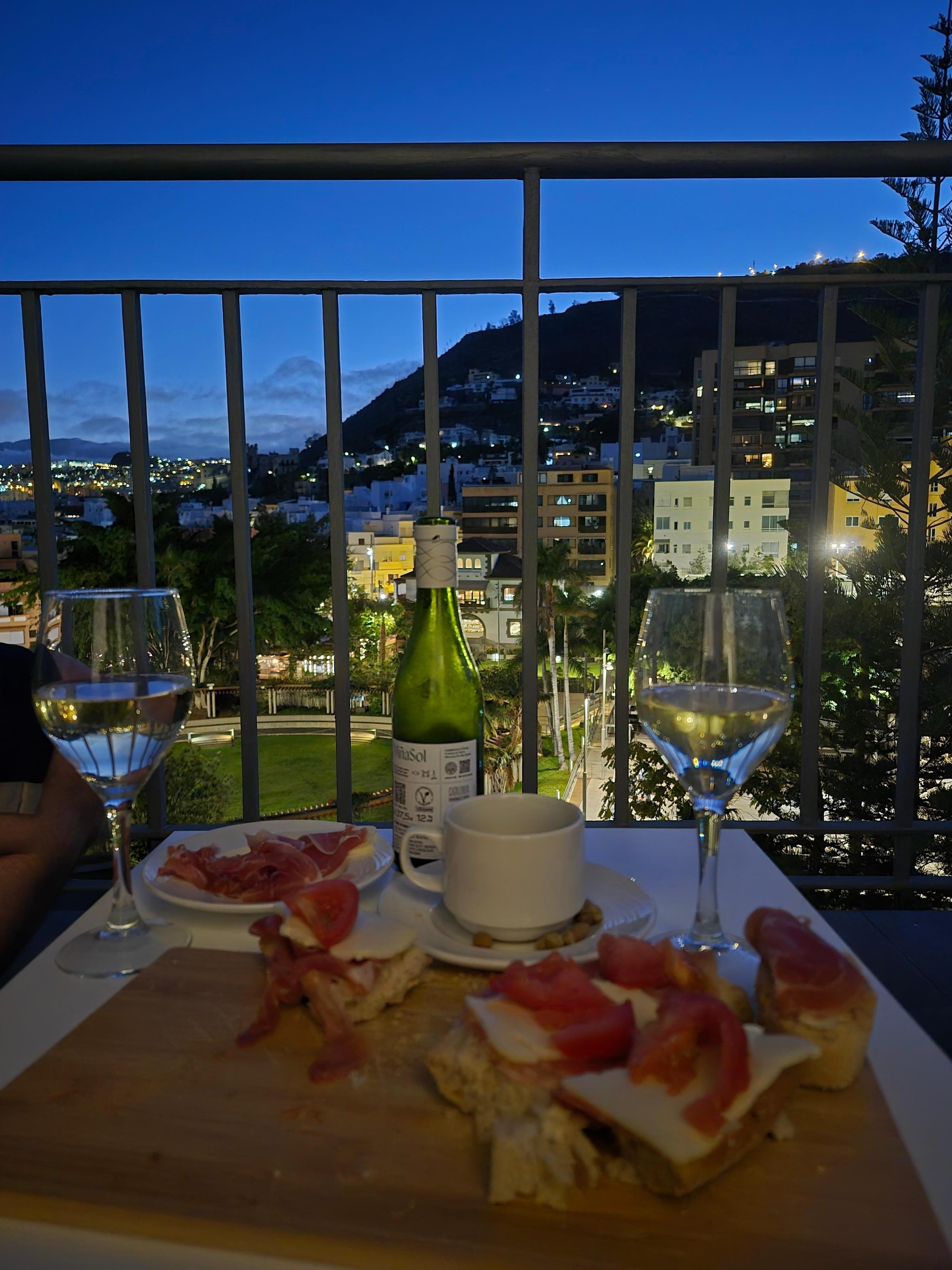 Kveld på balkongen.