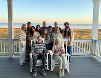 13 of 16 family members loving the beach at Thanksgiving