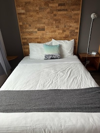 A queen bed