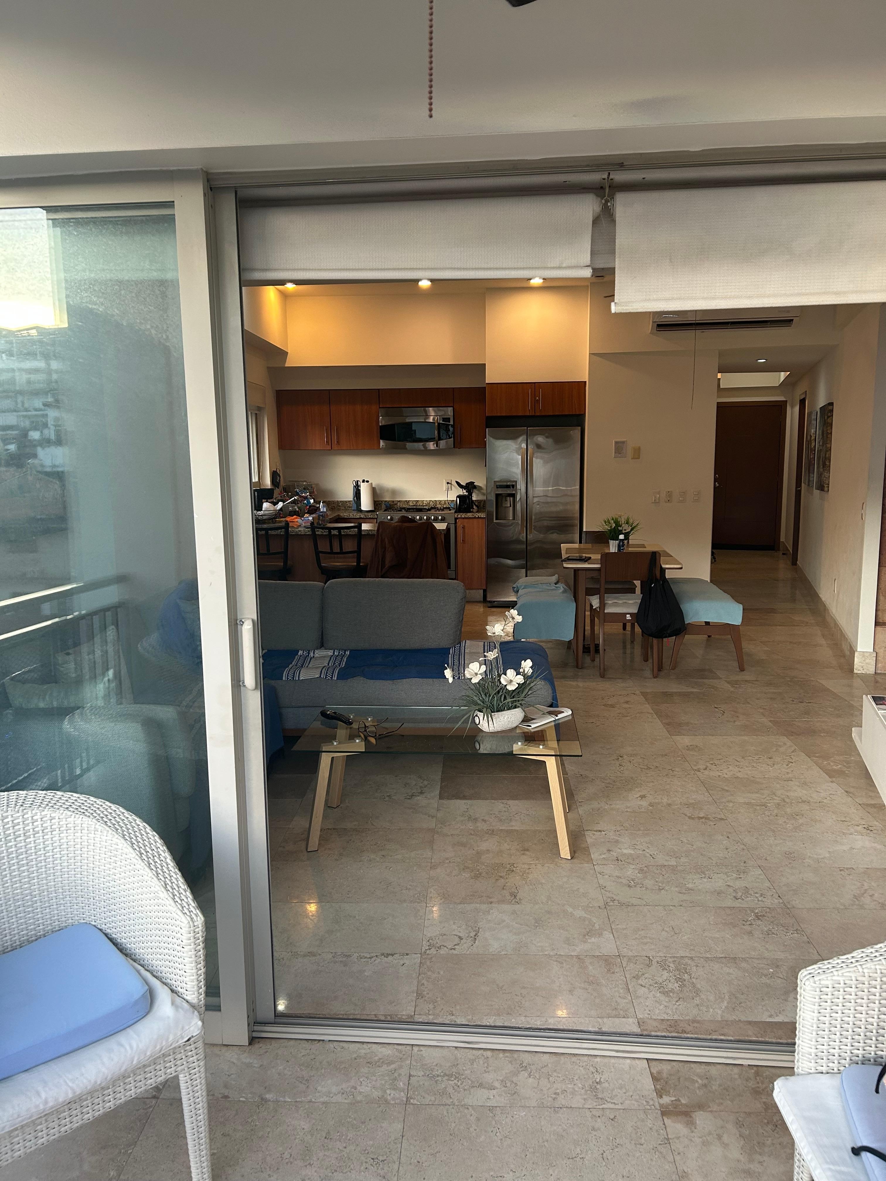 Looking from deck to main room