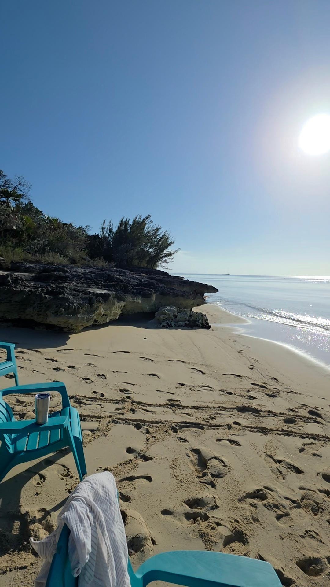 Low tide beach at the home