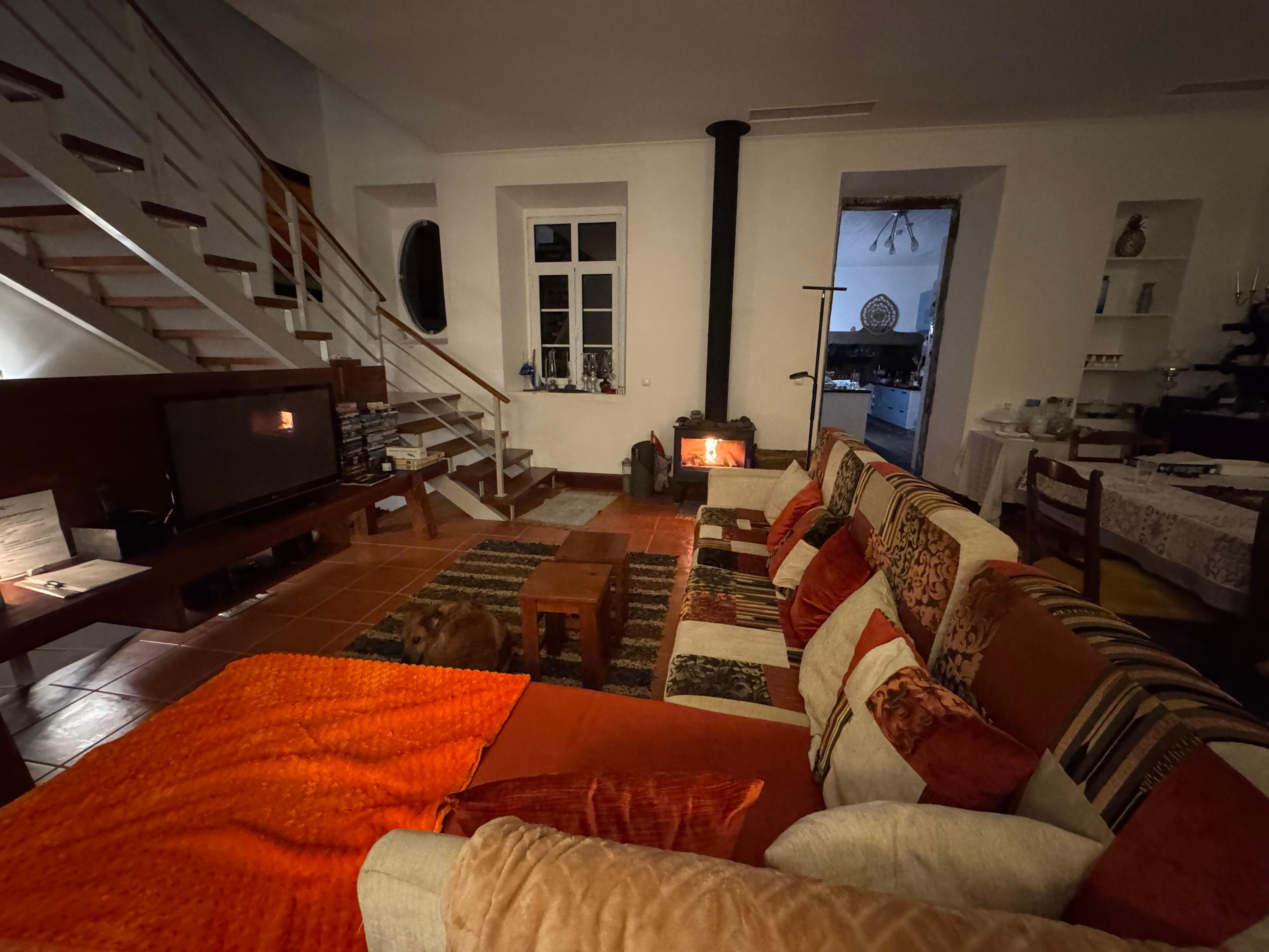 Living room at night