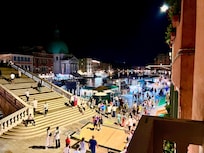 Looking outside from our balcony.