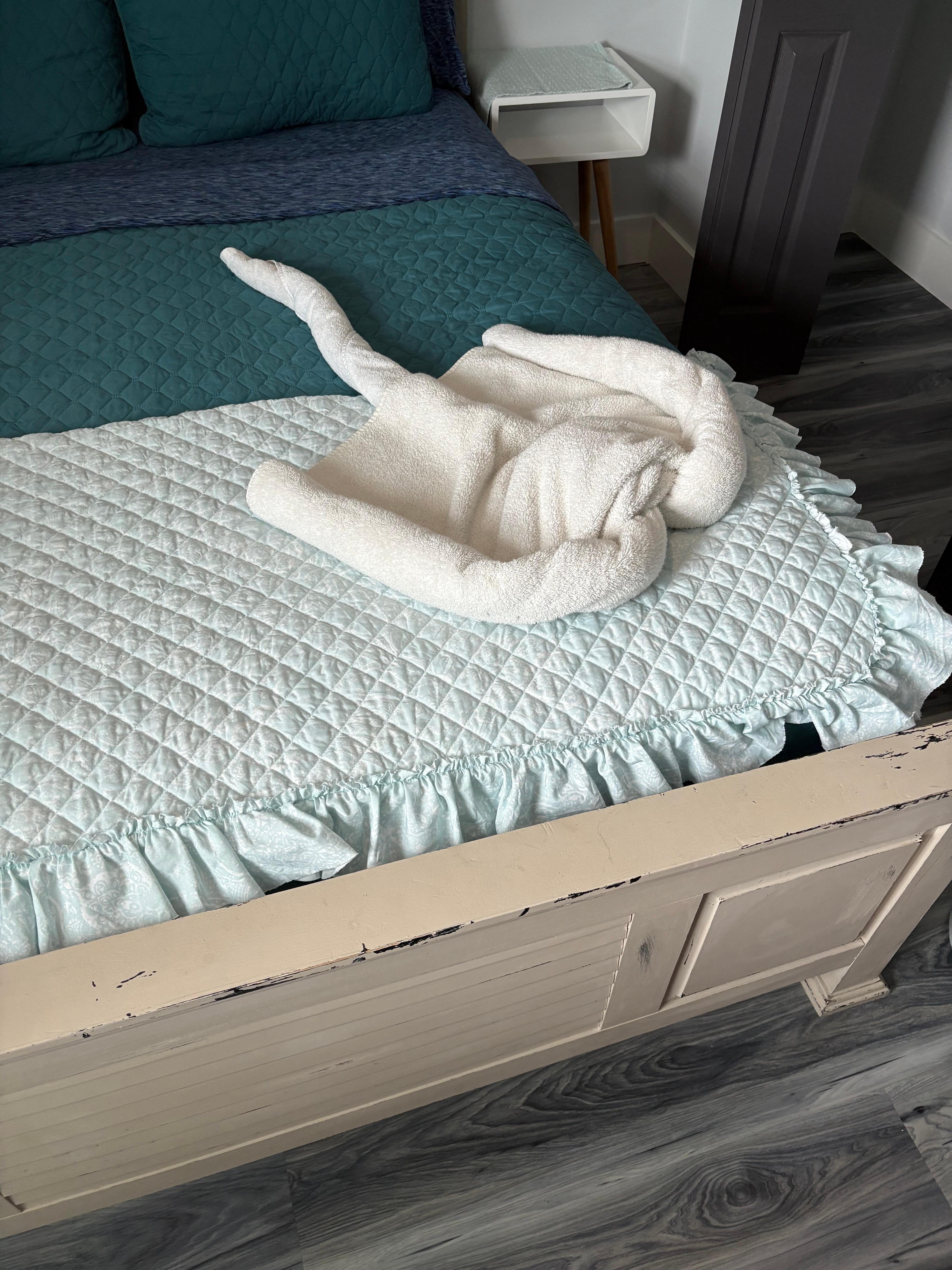 This was towels made into a sting ray 