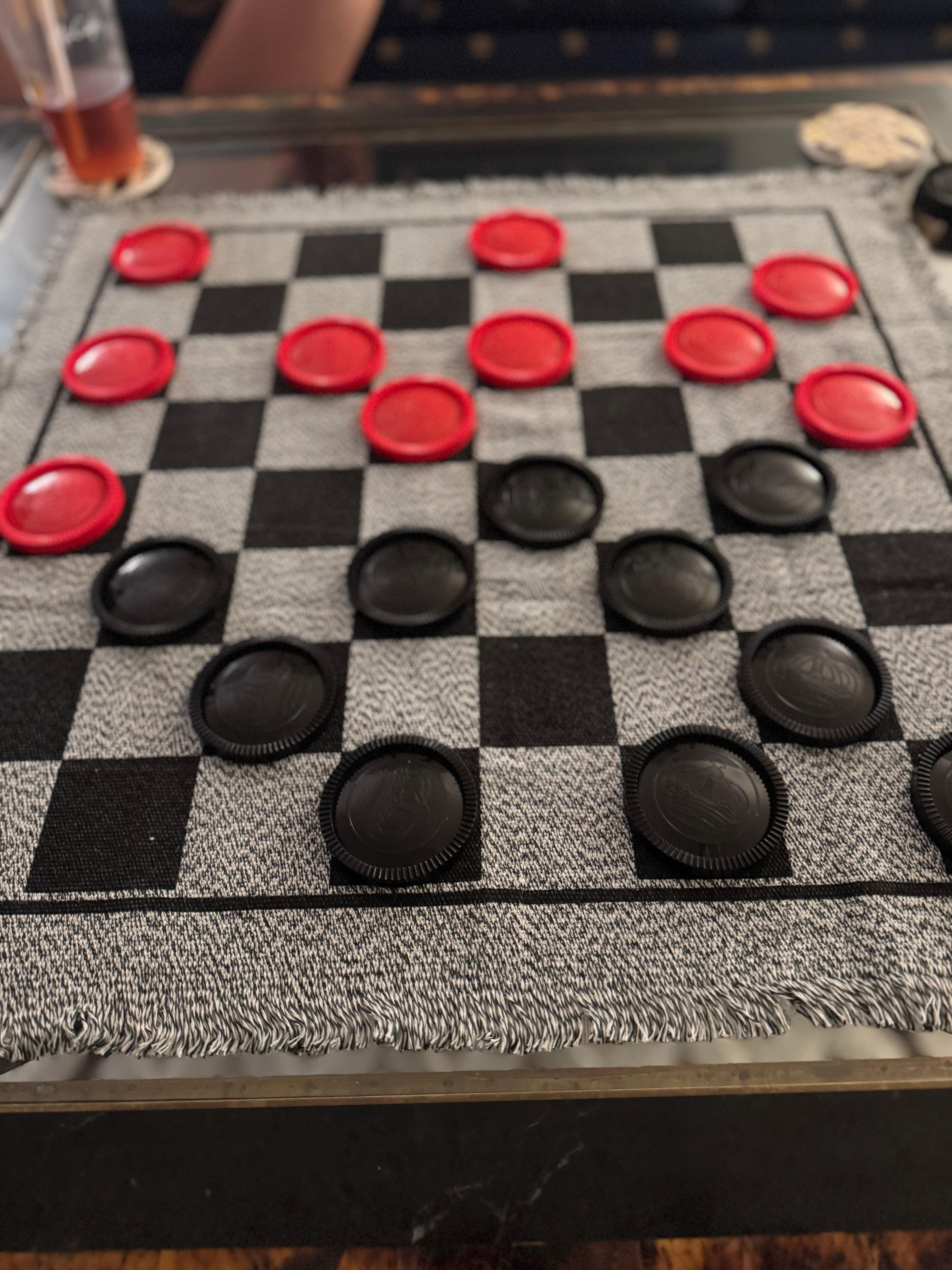 Played checkers with our son…will not say who won!