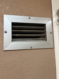 Dusty vent in bathroom