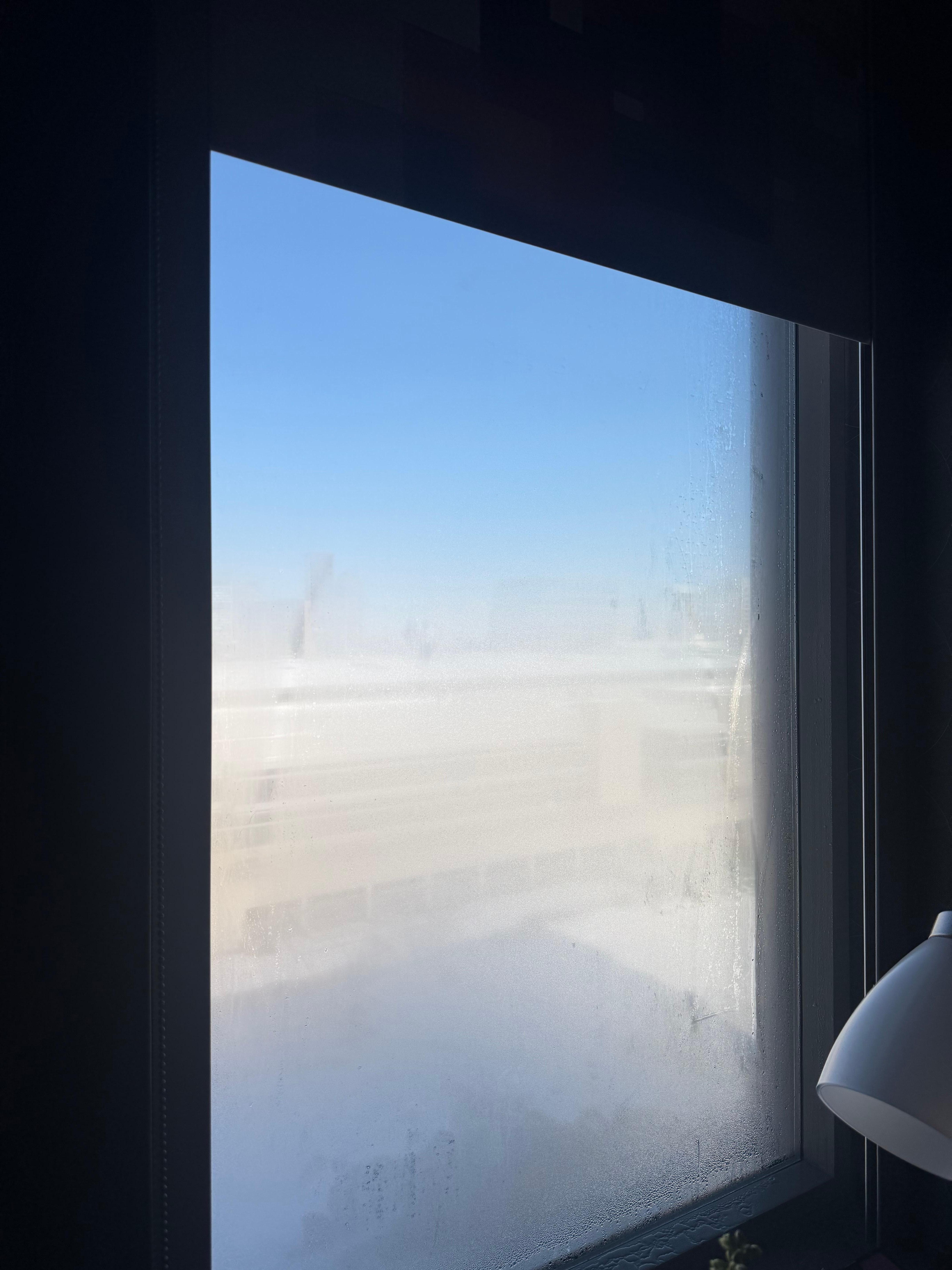 No view due to the windows fogging. 