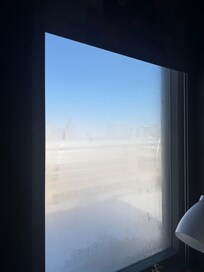 No view due to the windows fogging.