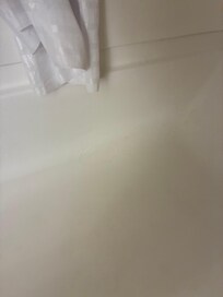 Cracks in tub/shower.