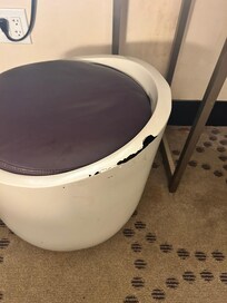Broken vanity seat