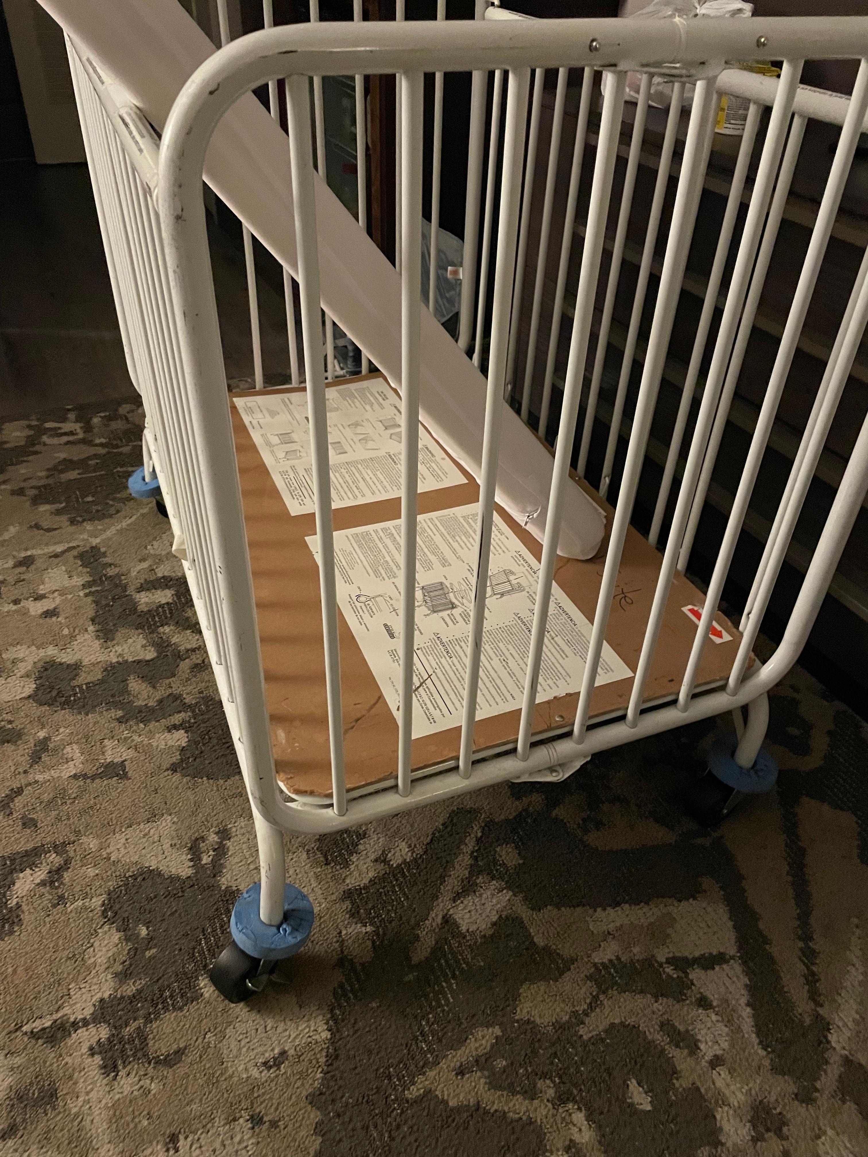 Broken crib