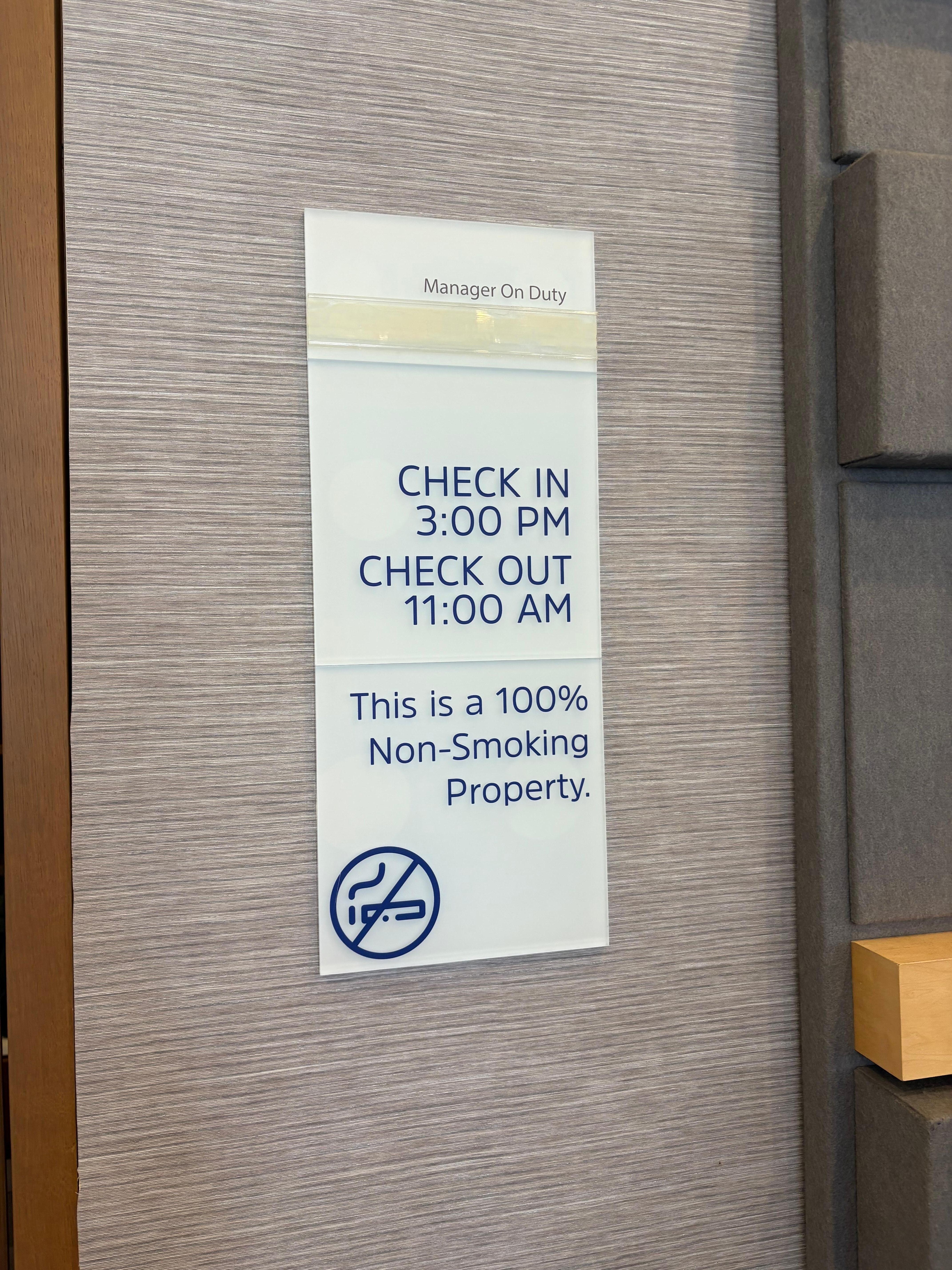 Clearly states No Smoking, but not enforced