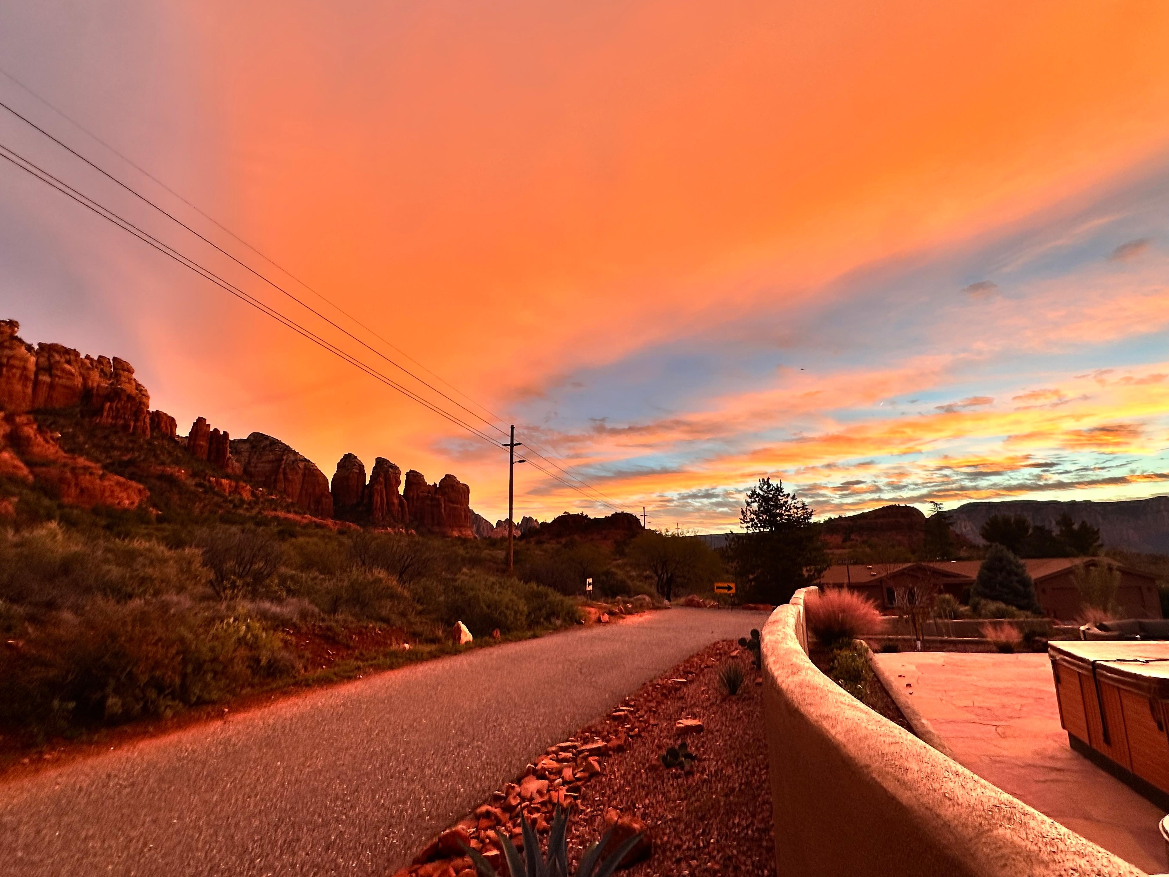 View from the bottom of the driveway 