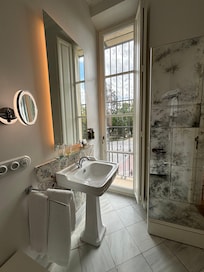 Bathroom with large window