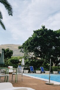 View of the mountains from the pool area