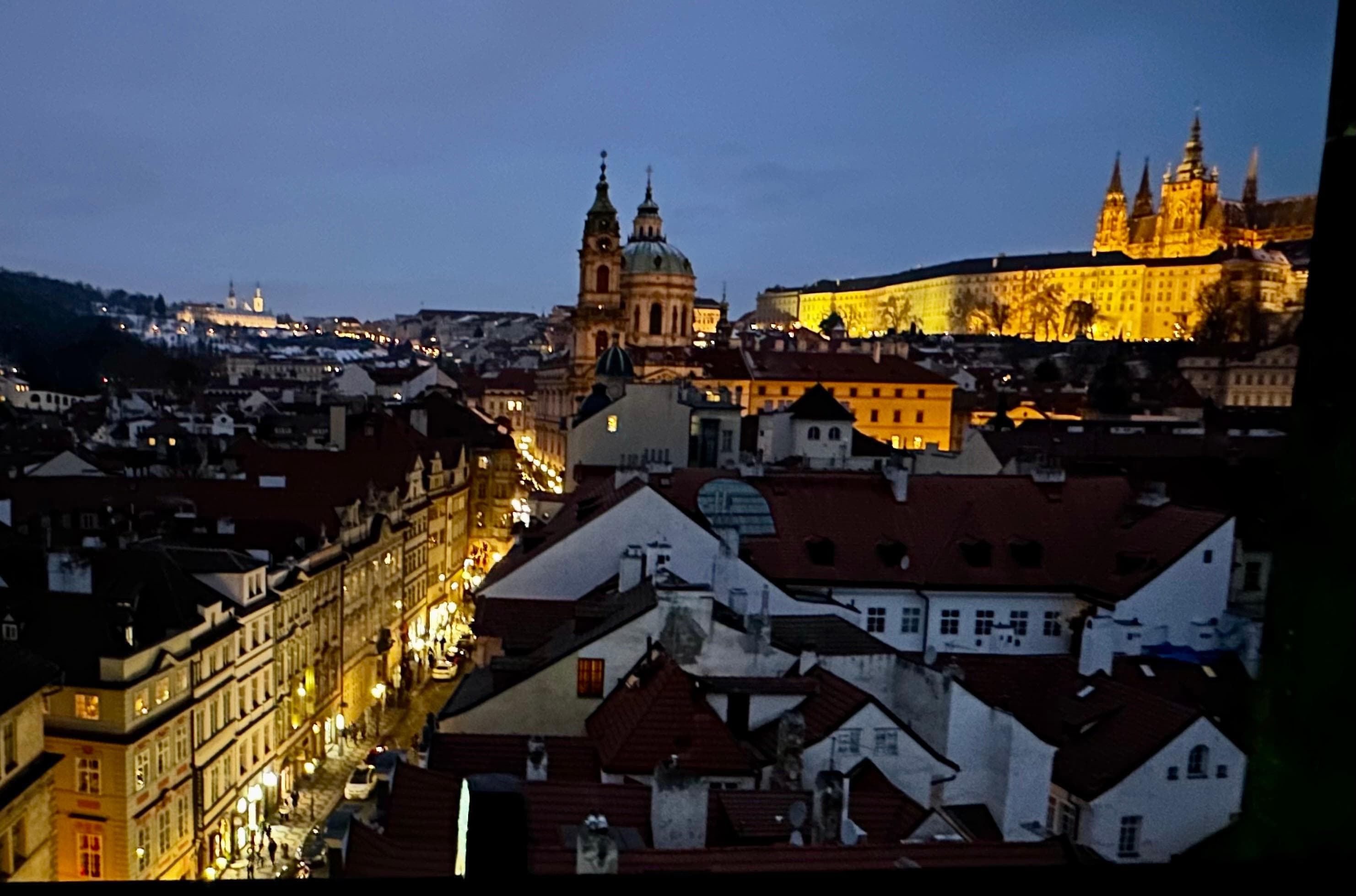 View from the tower at night (admission is free with your stay) 